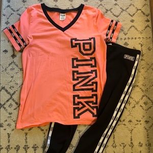 PINK leggings and T-shirt
